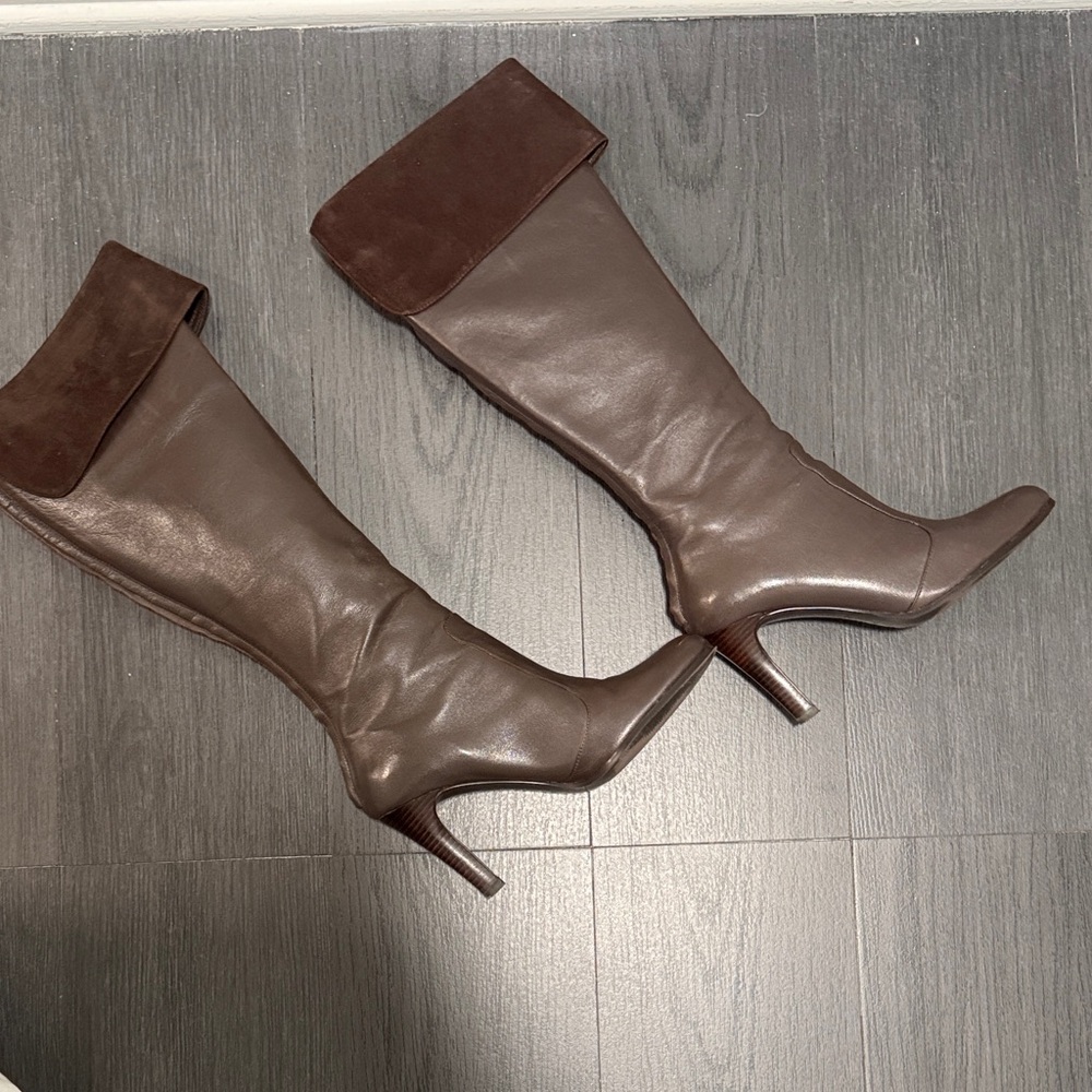 Chic Over The Knee Brown Boots View 6